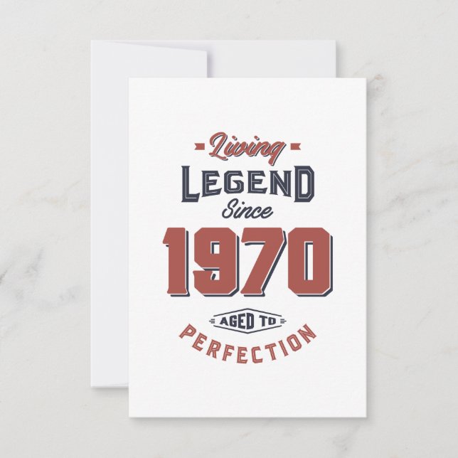 Geboren 1970 Geburtstag RSVP Karte (Vorderseite)