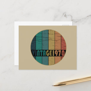 Geboren 1970 Vintage Geburtstagsgeschenke Feiertagspostkarte