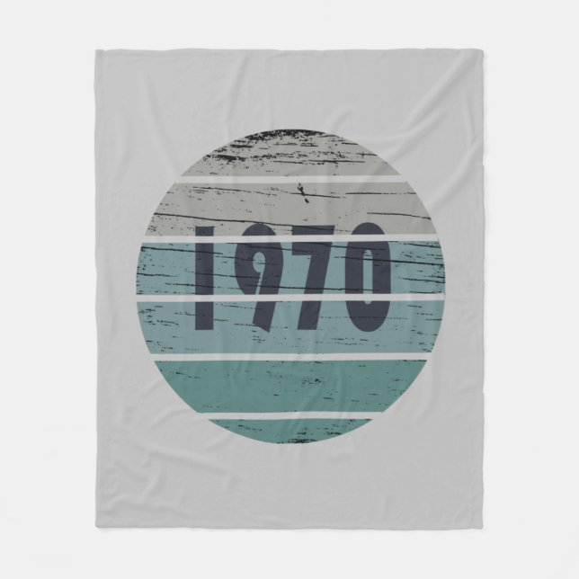 Geboren 1970 Vintage Geburtstagsgeschenke Fleecedecke (Vorderseite)