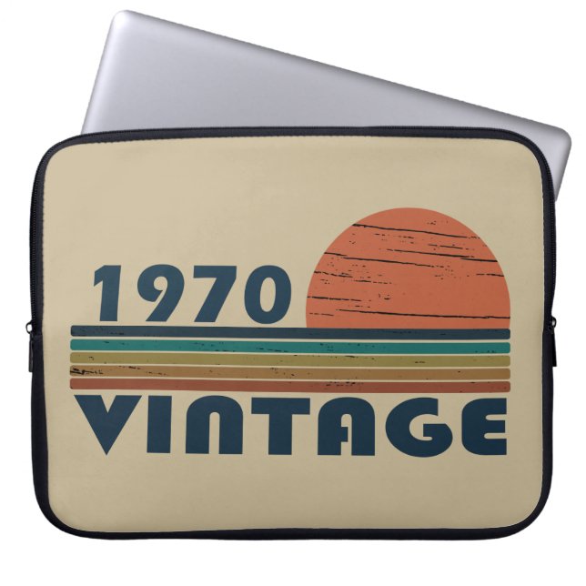 Geboren 1970 Vintager Geburtstag Laptopschutzhülle (Vorderseite)