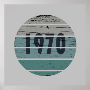 geboren 1970 Vintager Geburtstag Poster
