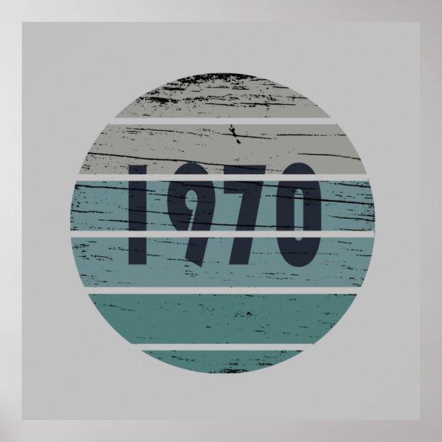 geboren 1970 Vintager Geburtstag Poster (Vorne)