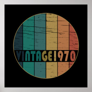 Geboren 1970 Vintager Geburtstag Poster