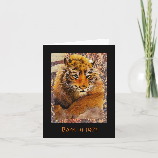 Geboren 1971 Geburtstagsspass Karte (Vorderseite)