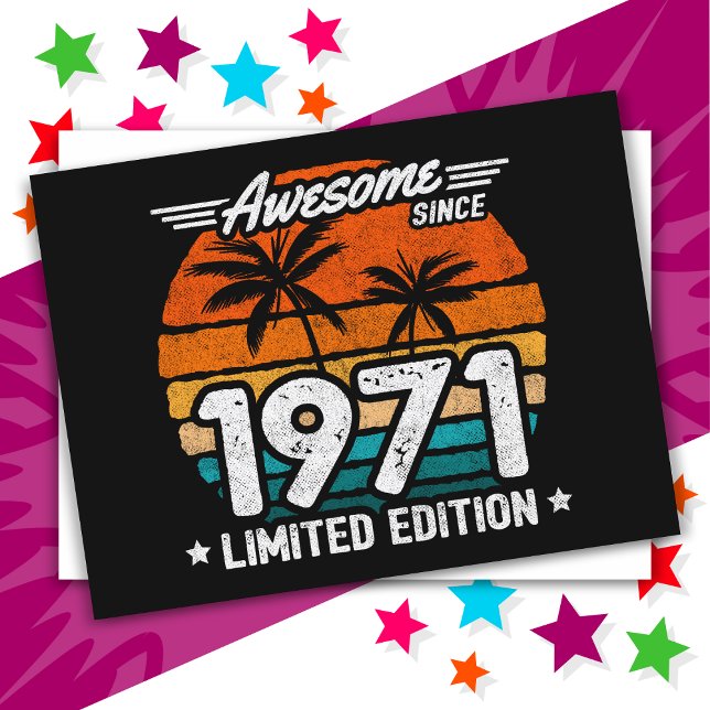 Geboren 1971 Limited Edition Retro Phantastisch se Postkarte (Von Creator hochgeladen)