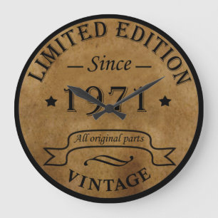 Geboren 1971 Vintager Geburtstag Große Wanduhr