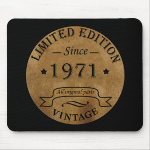 Geboren 1971 Vintager Geburtstag Mousepad