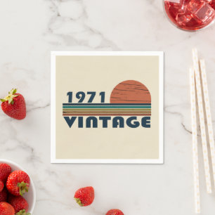 Geboren 1971 Vintager Geburtstag Serviette