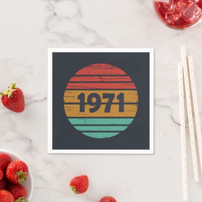 Geboren 1971 Vintager Geburtstag Serviette (Beispiel)