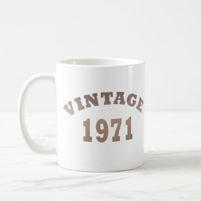 Geboren 1971 Vintages Geburtstagsgeschenk Kaffeetasse (Links)