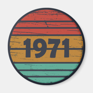 Geboren 1971 Vintages Geburtstagsgeschenk Magnet