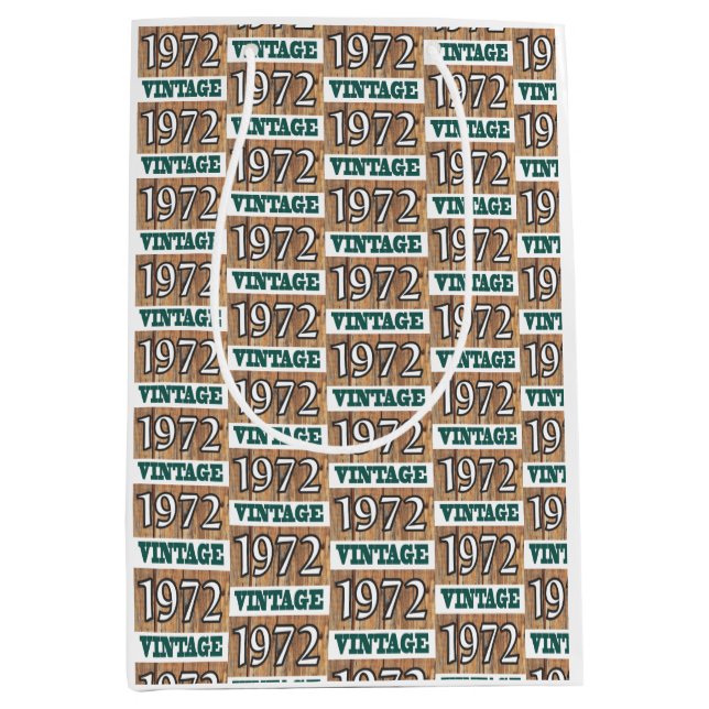 Geboren 1972 Mittelgeschenktasche Mittlere Geschenktüte (Vorderseite)