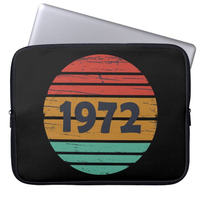 Geboren 1972 Vintages Geburtstagsgeschenk Laptopschutzhülle (Vorderseite)