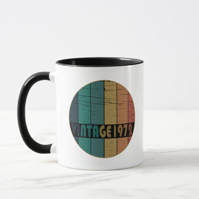 Geboren 1972 Vintages Geburtstagsgeschenk Tasse (Links)