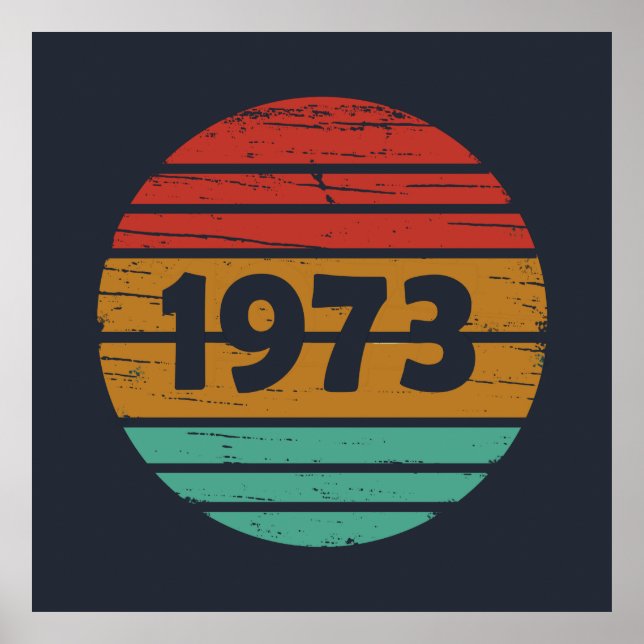 geboren 1973 Vintag 50. Geburtstag Poster (Vorne)