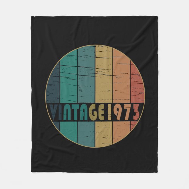 geboren 1973 Vintage Geburtstagsgeschenke Fleecedecke (Vorderseite)