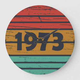 Geboren 1973 Vintage Geburtstagsgeschenke Große Wanduhr