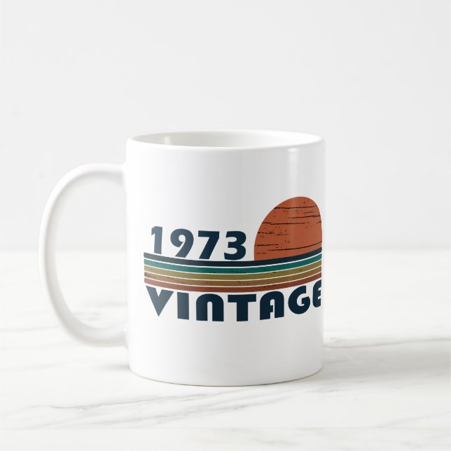 Geboren 1973 Vintage Geburtstagsgeschenke Kaffeetasse (Links)