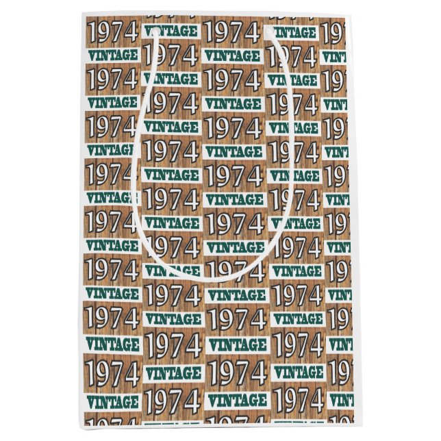 Geboren 1974 Mittelgeschenktasche Mittlere Geschenktüte (Vorderseite)