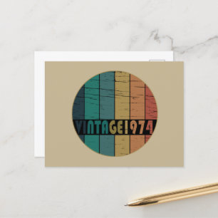 Geboren 1974 Vintag 50. Geburtstag Feiertagspostkarte