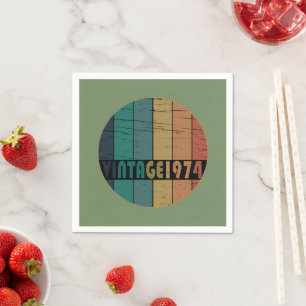 Geboren 1974 Vintager Geburtstag Serviette