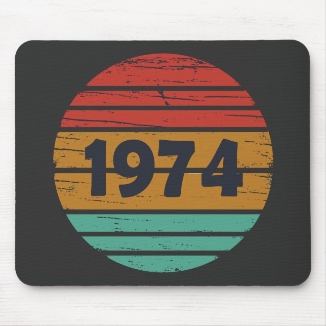 Geboren 1974 Vintages Geburtstagsgeschenk Mousepad (Vorne)