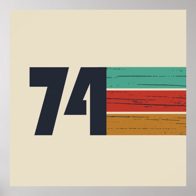 geboren 1974 Vintages Geburtstagsgeschenk Poster (Vorne)