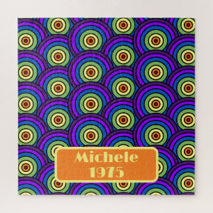 Geboren 1975: geometrischer Retro-Name Puzzle