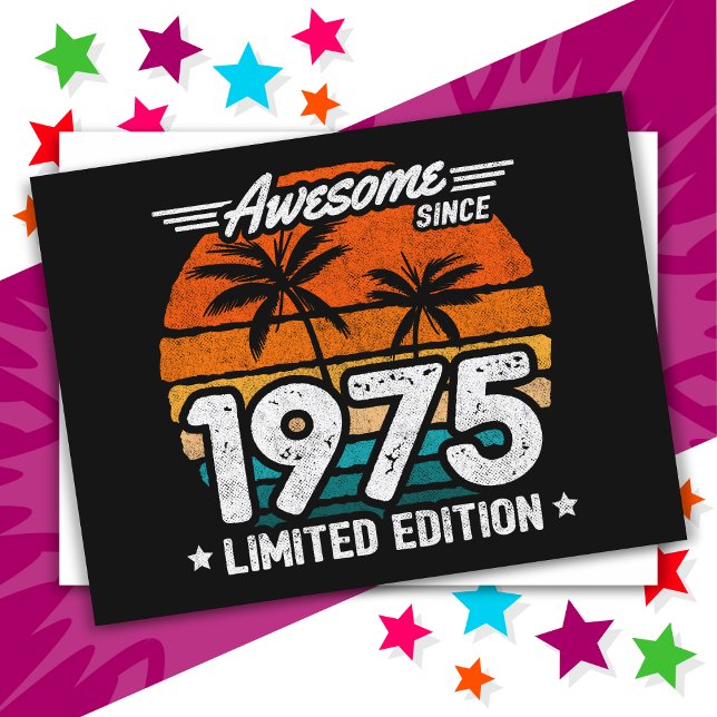 Geboren 1975 Limited Edition Retro Phantastisch se Postkarte (Von Creator hochgeladen)