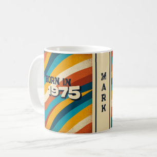 Geboren 1975 Persönliche Umarmung - 70er Groovy St Kaffeetasse