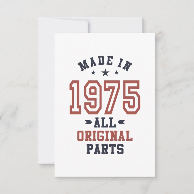 Geboren 1975 RSVP karte (Vorderseite)