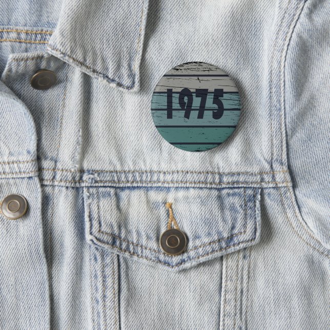 Geboren 1975 Vintag 50. Geburtstagsgeschenk Button (Beispiel)