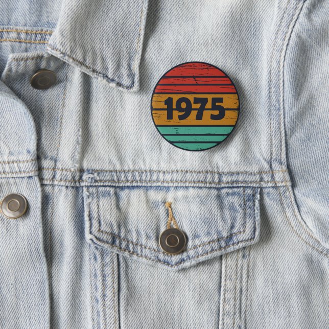 Geboren 1975 Vintage 50. Geburtstagsparty Button (Beispiel)