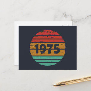 Geboren 1975 Vintage 50. Geburtstagsparty Feiertagspostkarte