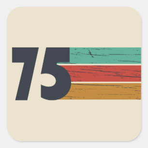 Geboren 1975 Vintage 50. Geburtstagsparty Quadratischer Aufkleber