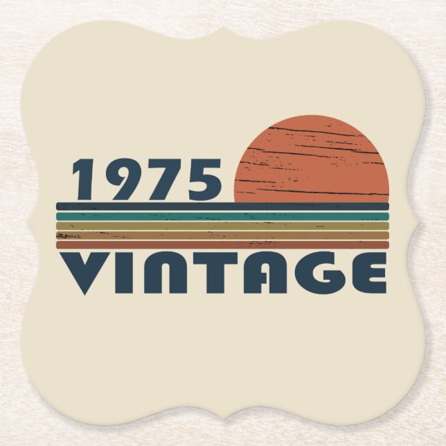 Geboren 1975 Vintage 50. Geburtstagsparty Untersetzer (Vorderseite)