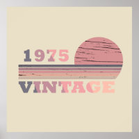 geboren 1975 Vintager Geburtstag pink und lila