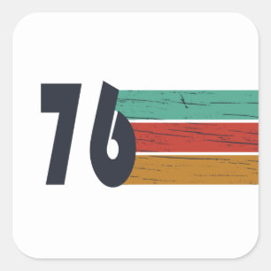 Geboren 1976 Vintage Geburtstagsgeschenke Quadratischer Aufkleber