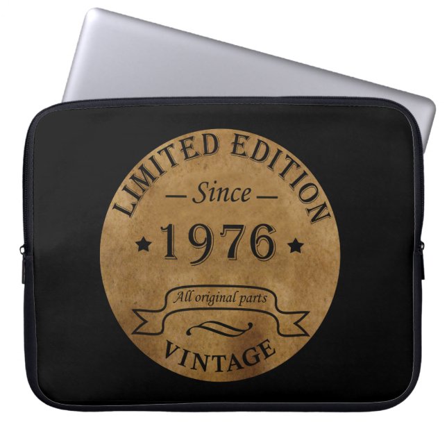 Geboren 1976 Vintager Geburtstag Laptopschutzhülle (Vorderseite)