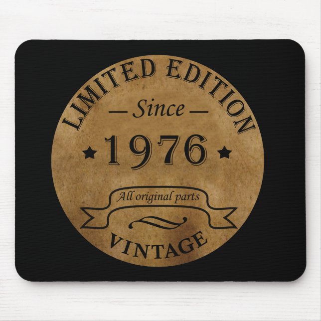 Geboren 1976 Vintager Geburtstag Mousepad (Vorne)