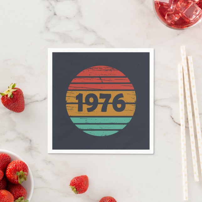 Geboren 1976 Vintager Geburtstag Serviette (Beispiel)