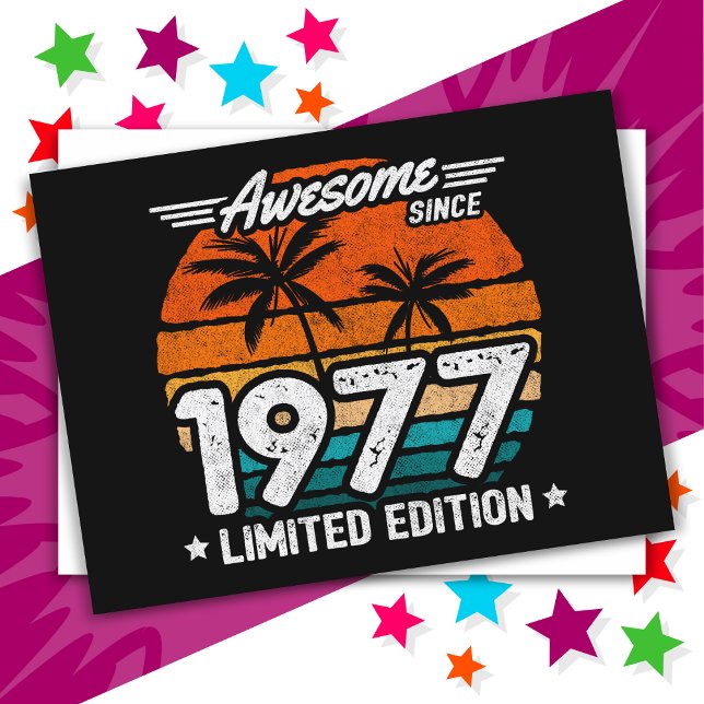 Geboren 1977 Limited Edition Retro Phantastisch se Postkarte (Von Creator hochgeladen)