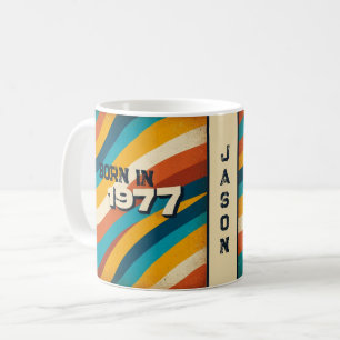 Geboren 1977 Personalisierte Mug - 70er Groovy Str Kaffeetasse