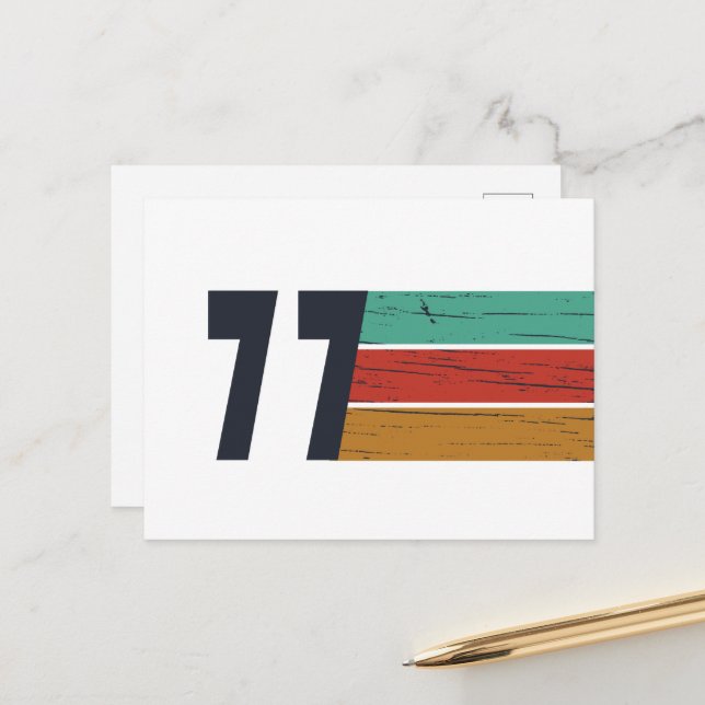 Geboren 1977 Vintage Geburtstagsgeschenke Feiertagspostkarte (Vorderseite/Rückseite Beispiel)