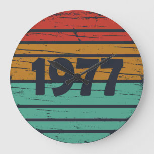 Geboren 1977 Vintage Geburtstagsgeschenke Große Wanduhr