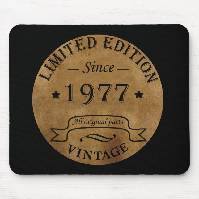 Geboren 1977 Vintager Geburtstag Mousepad (Vorne)