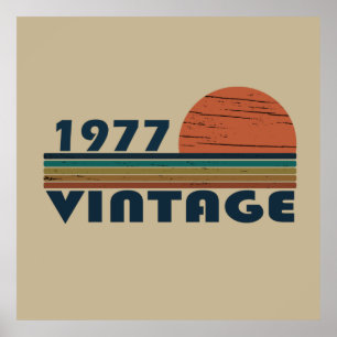 geboren 1977 Vintager Geburtstag Poster