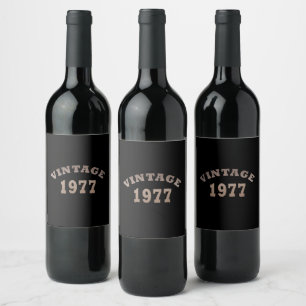 Geboren 1977 Vintager Geburtstag Weinetikett