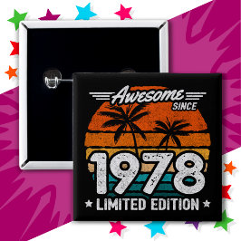 Geboren 1978 Limited Edition Retro Phantastisch se Button