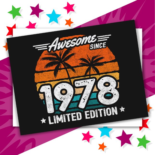 Geboren 1978 Limited Edition Retro Phantastisch se Postkarte (Von Creator hochgeladen)